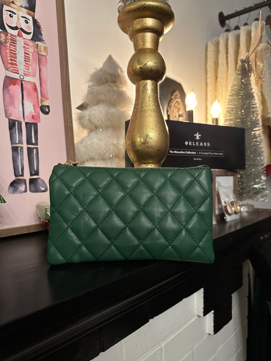 Small Green Quilted Handbag