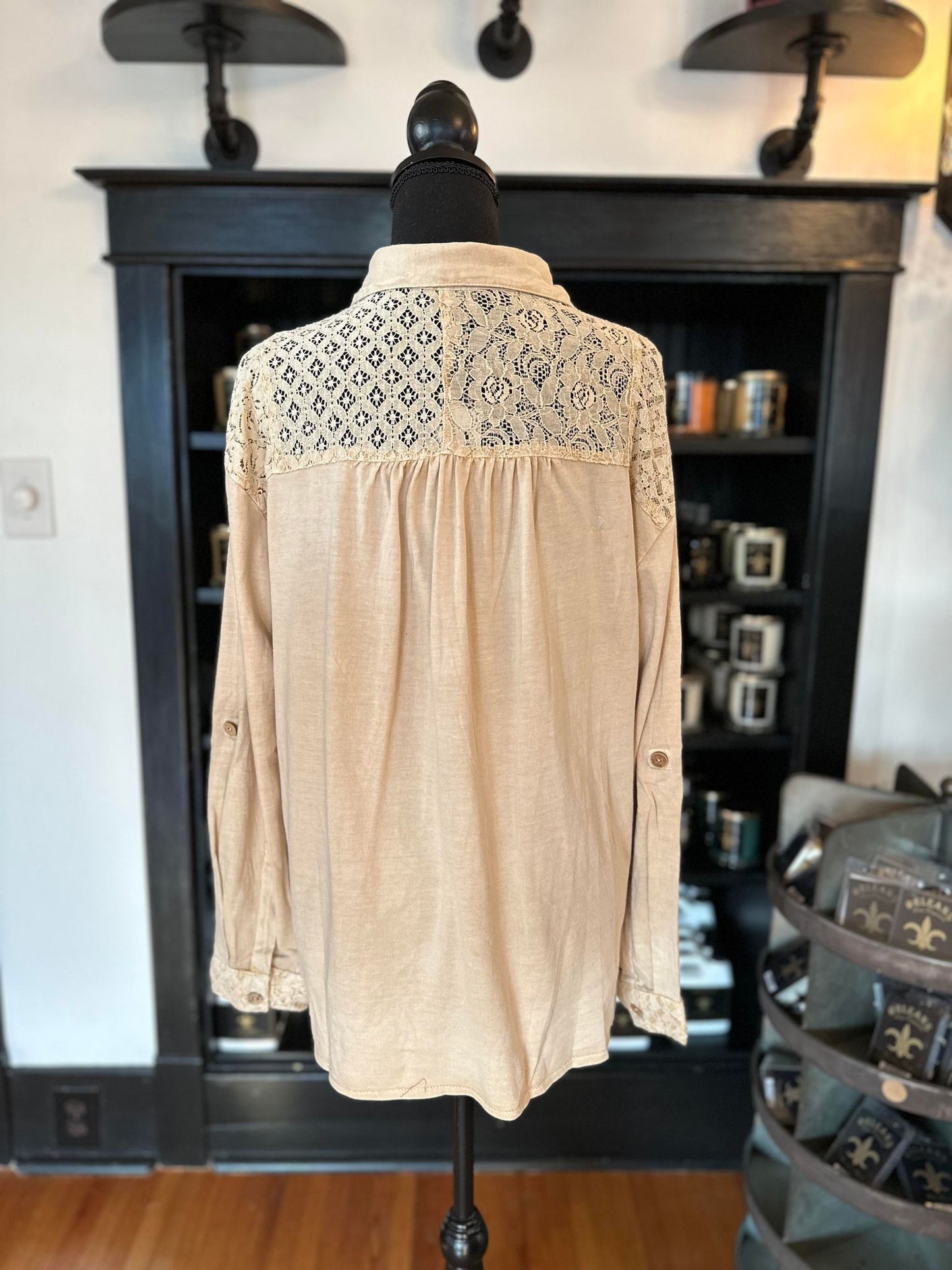 Cream Laced Blouse