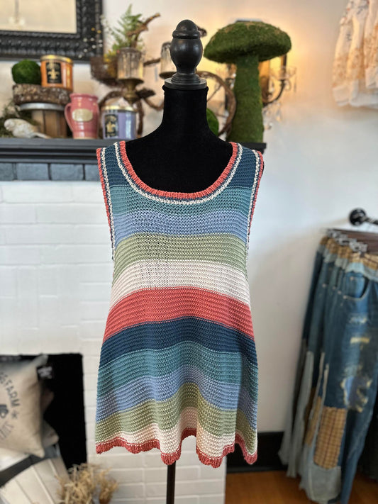 Multicolored Knitted Tank