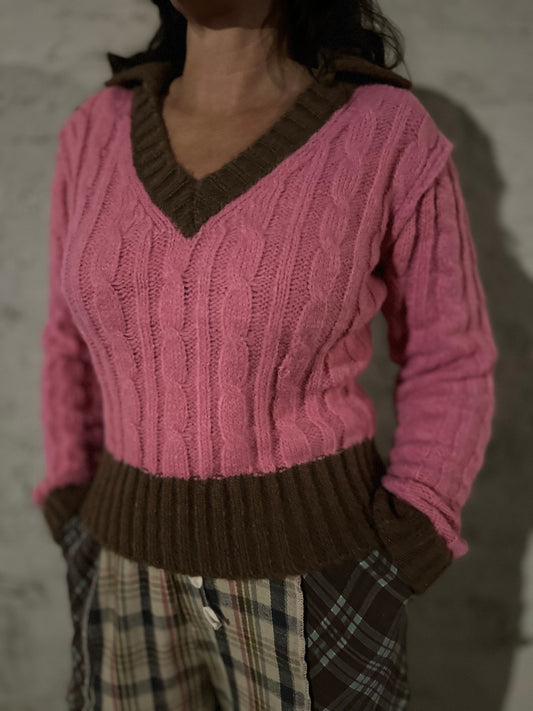 Pink/Brown Sweater