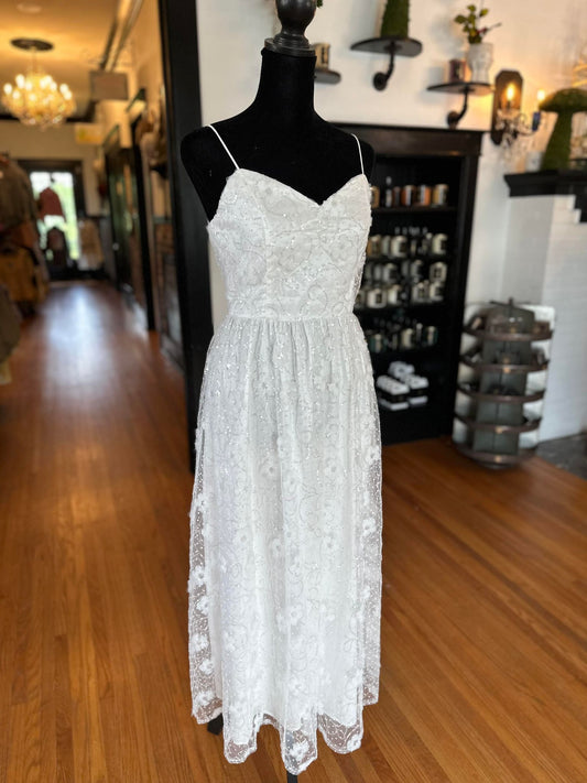White Floral Dress
