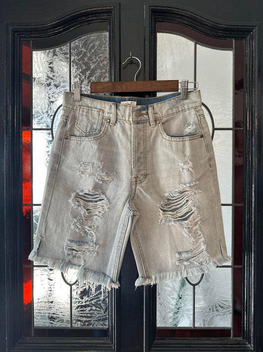 Distressed Light Color Shorts